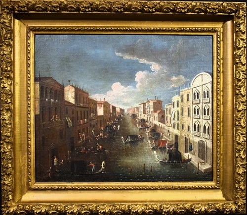 Venice, gondola parade on the canal